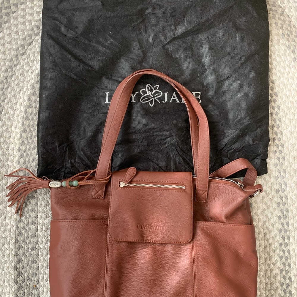 Lily Jade Madeline Diaper Bag in Brandy